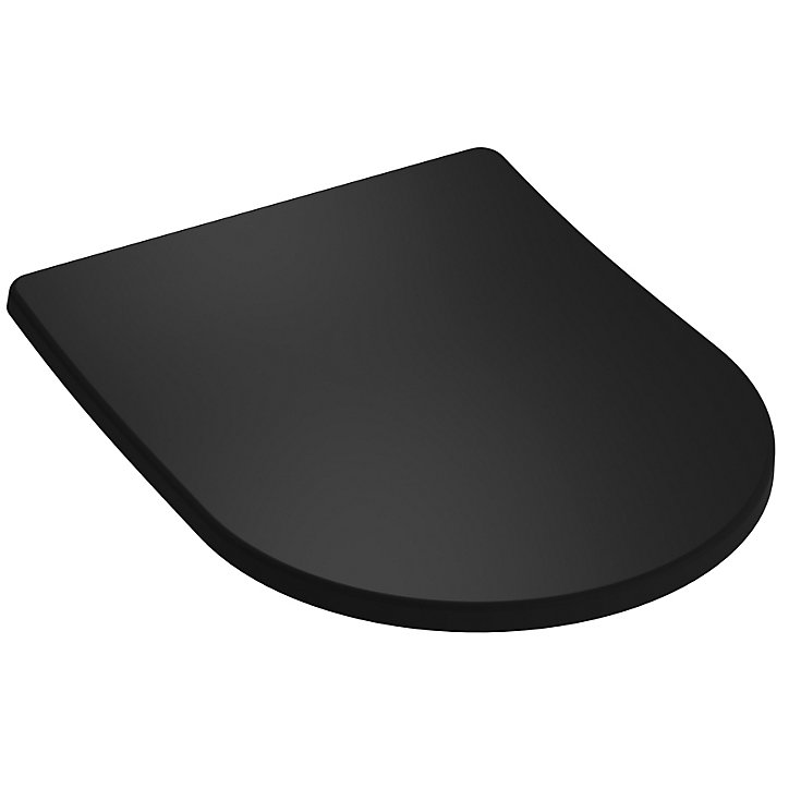 Abattant D-Shape déclipsable noir mat Ades