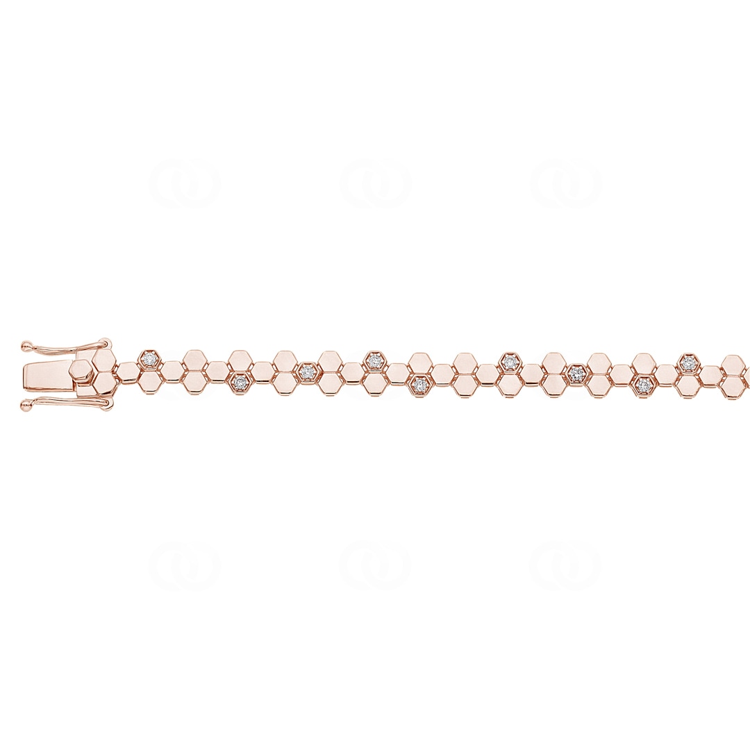 0.22 Karat Diamantarmband 750/18 K Roségold
