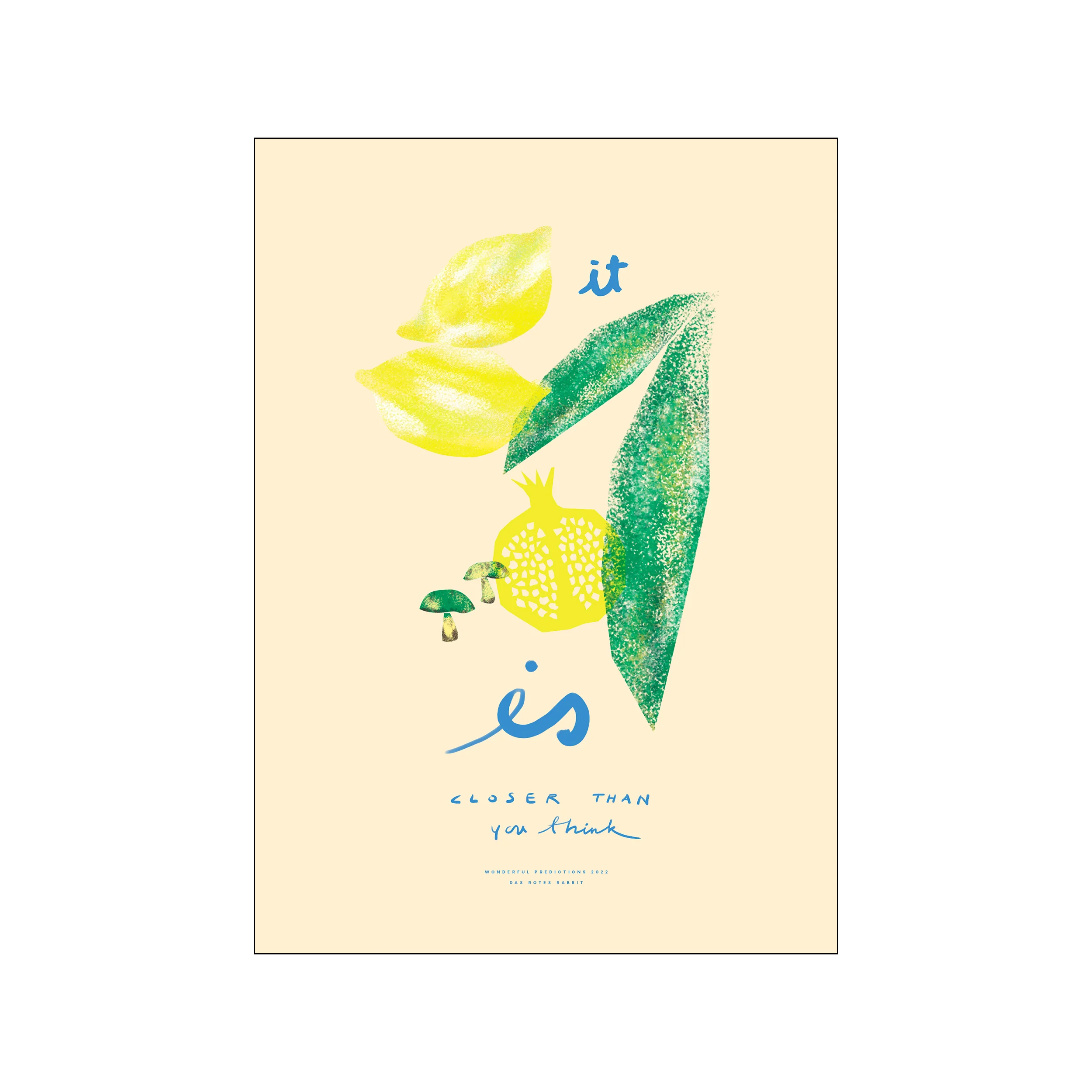 Poster & Frame  Das Rotes Rabbits ItIsCloser plakat