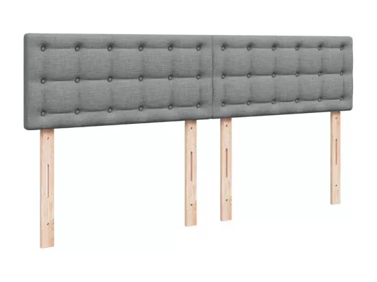 Sommier à lattes de lit avec matelas Gris clair 180x200cm Tissu