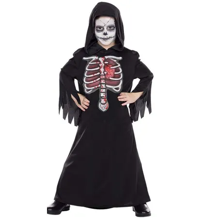 Mottoland Kinderkostüm 3D Horror Robe schwarz Größe 128