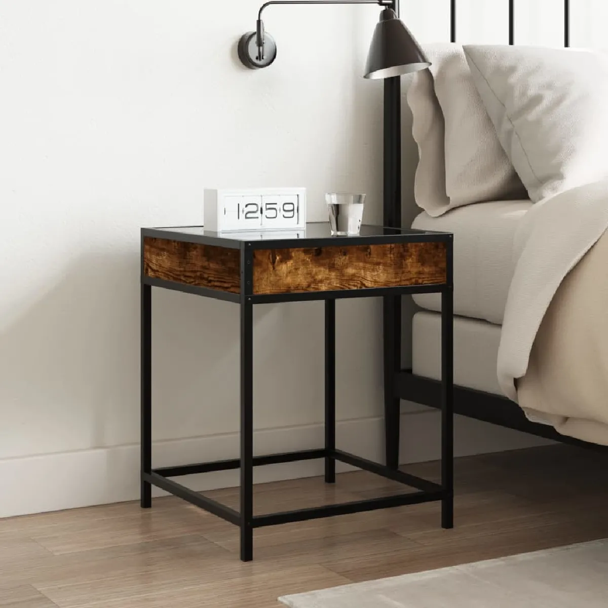 VIDAXL - Table de Chevet avec LED Infini
