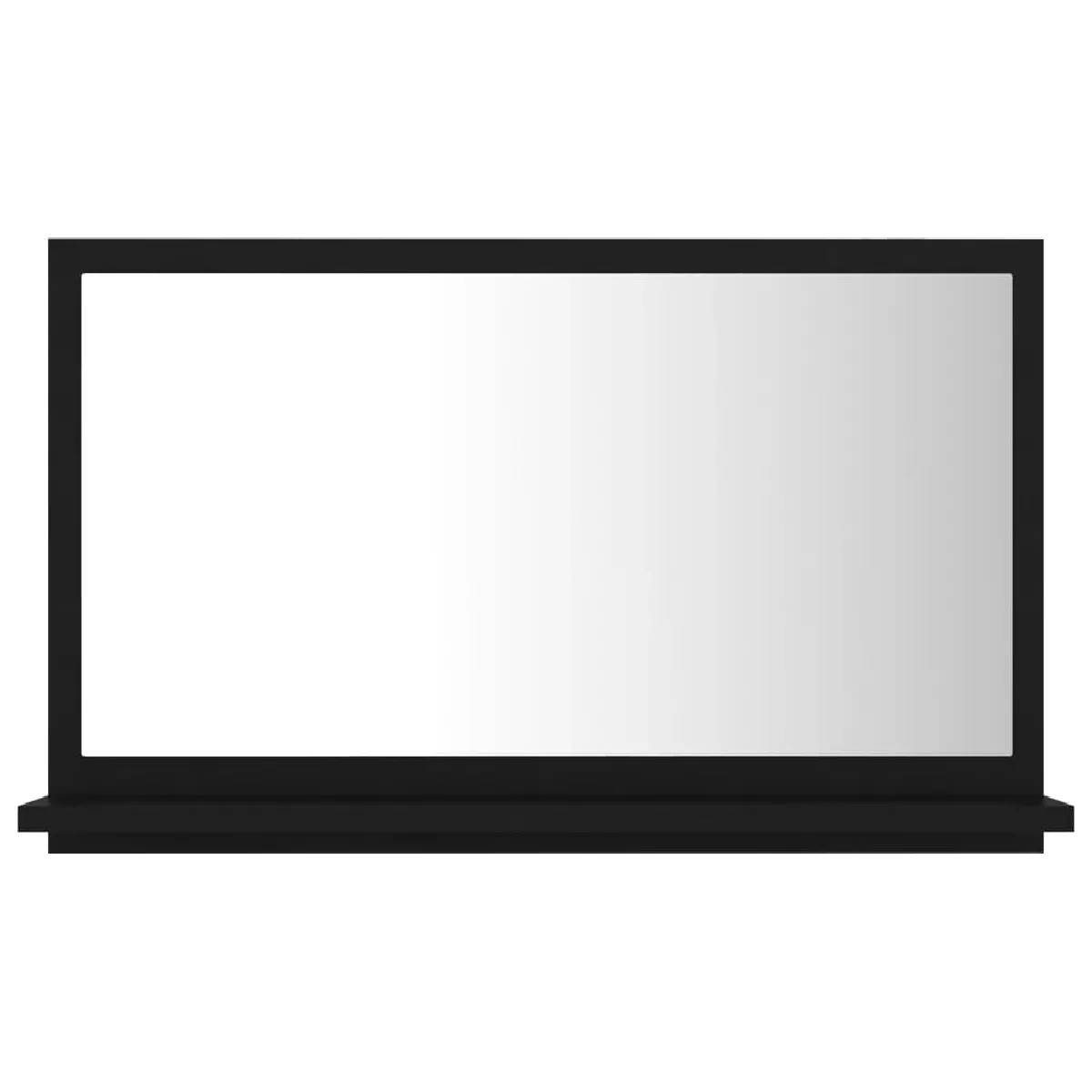 VidaXL Miroir salle de bain noir 60x10.5x37 cm