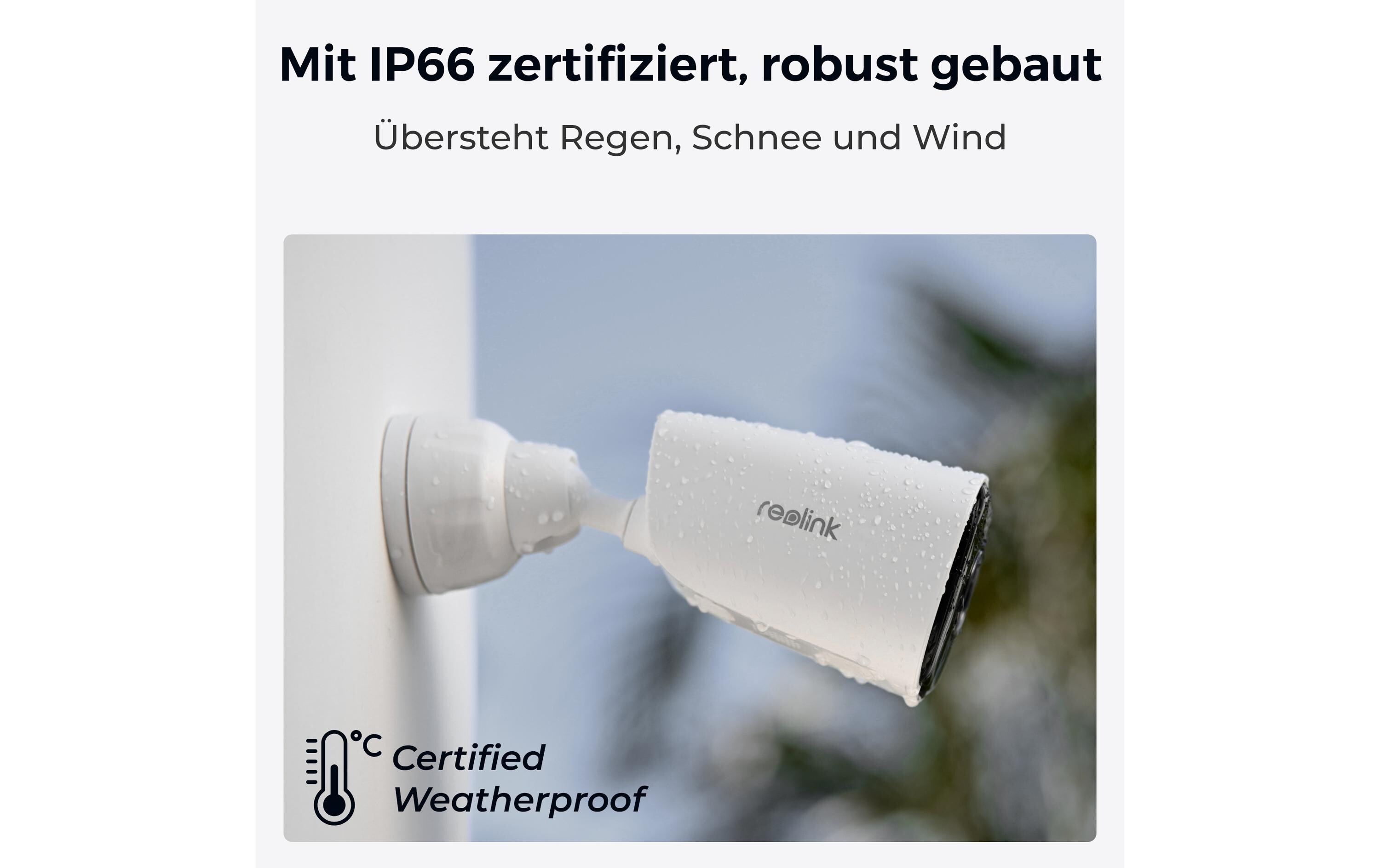 Netzwerkkamera B340 Weiss5MP Standalone Dual-Band WiFi Solar/Akku Sicherheitskamera mit Farbnachtsicht