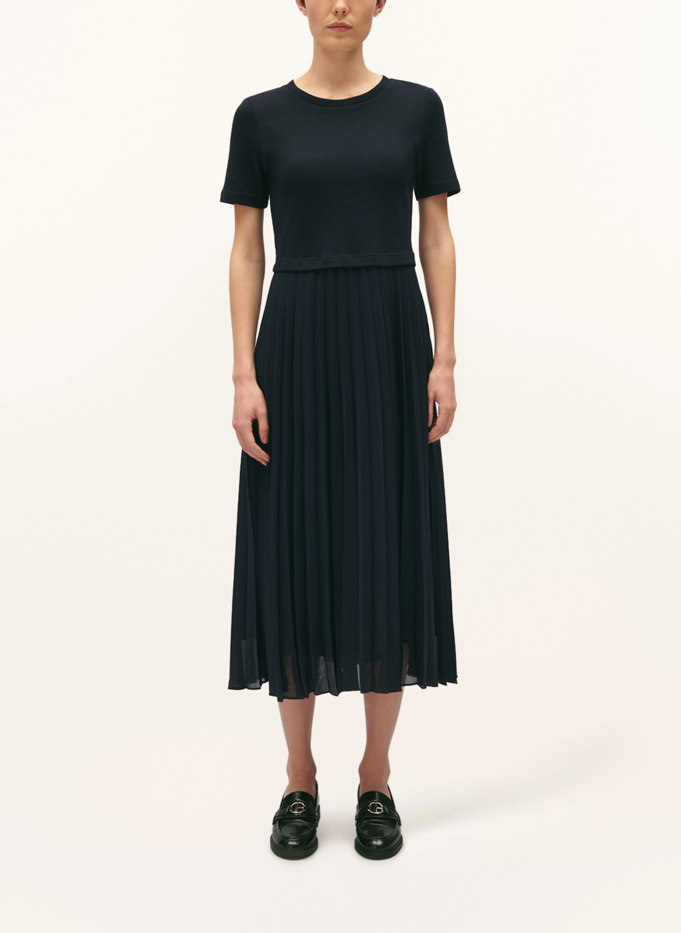 CLAUDIE PIERLOT Kleid im Materialmix mit Plissees