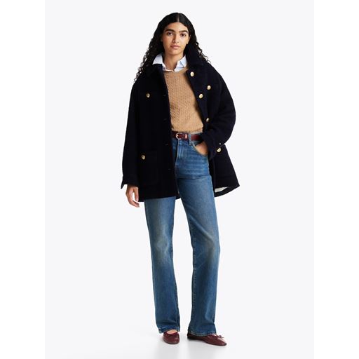 Tommy Hilfiger Monogram Ballerinasko, Burgundy Velvet, 42