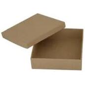 Boite carrée 10x10x3,5cm - Kraft