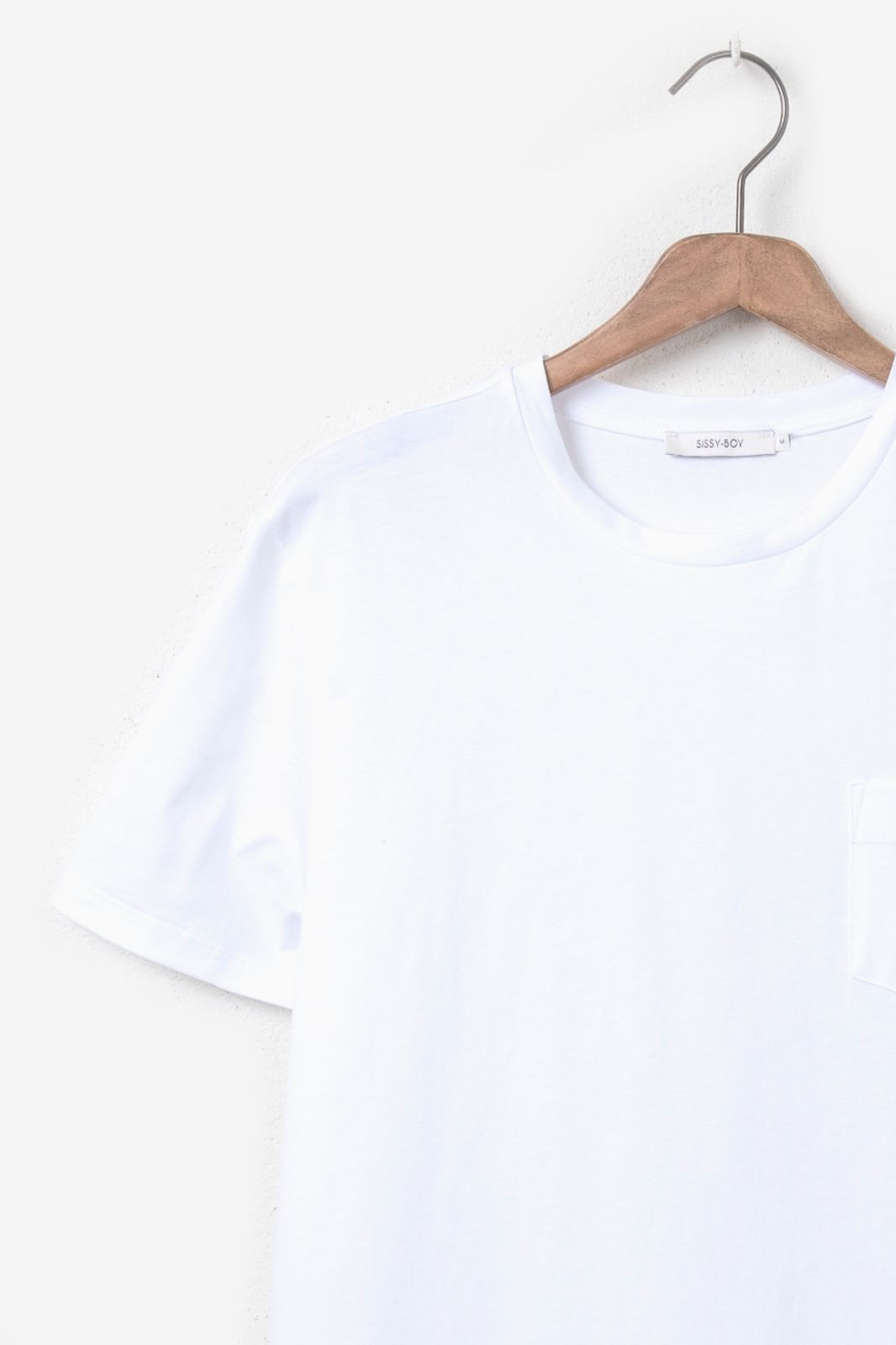 Wit T-shirt met borstzakje