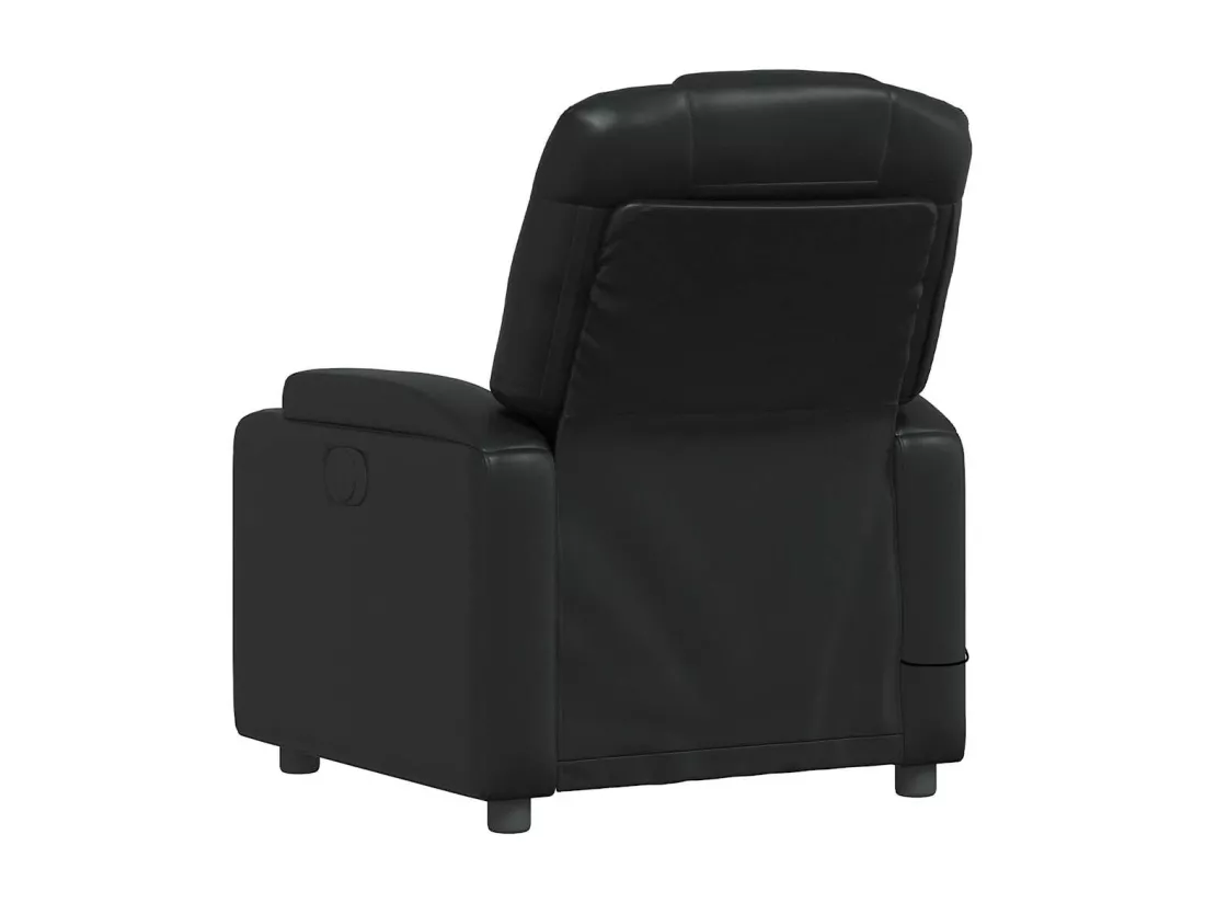 Fauteuil de massage inclinable Noir Similicuir