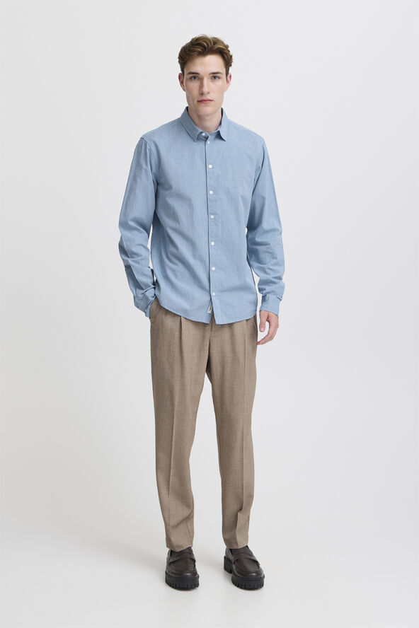 Casual Friday CFANTON LS dobby striped shirt Placid blue