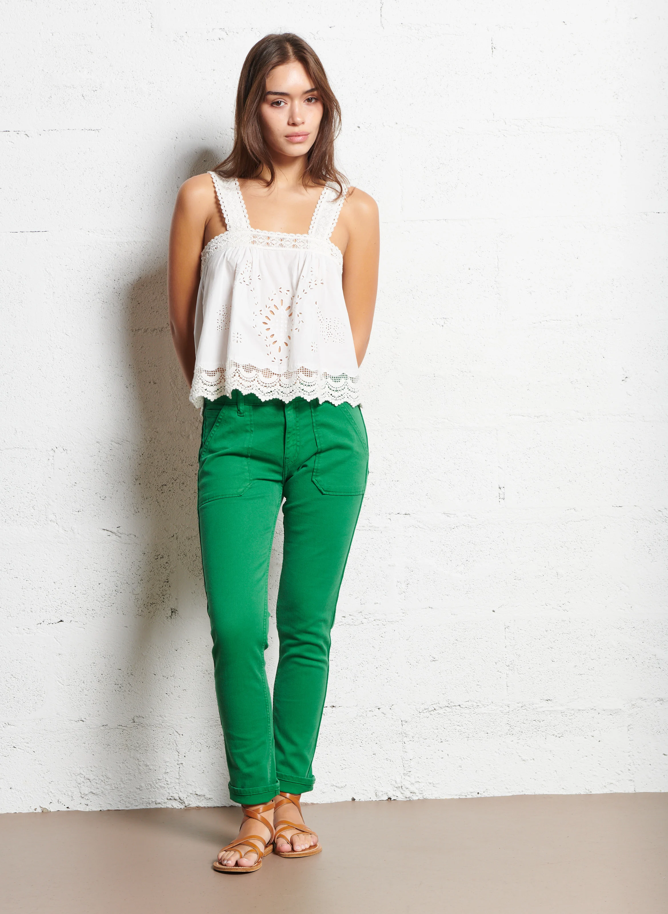 PIERCE - Jean slim en coton mélangé | Multicolore