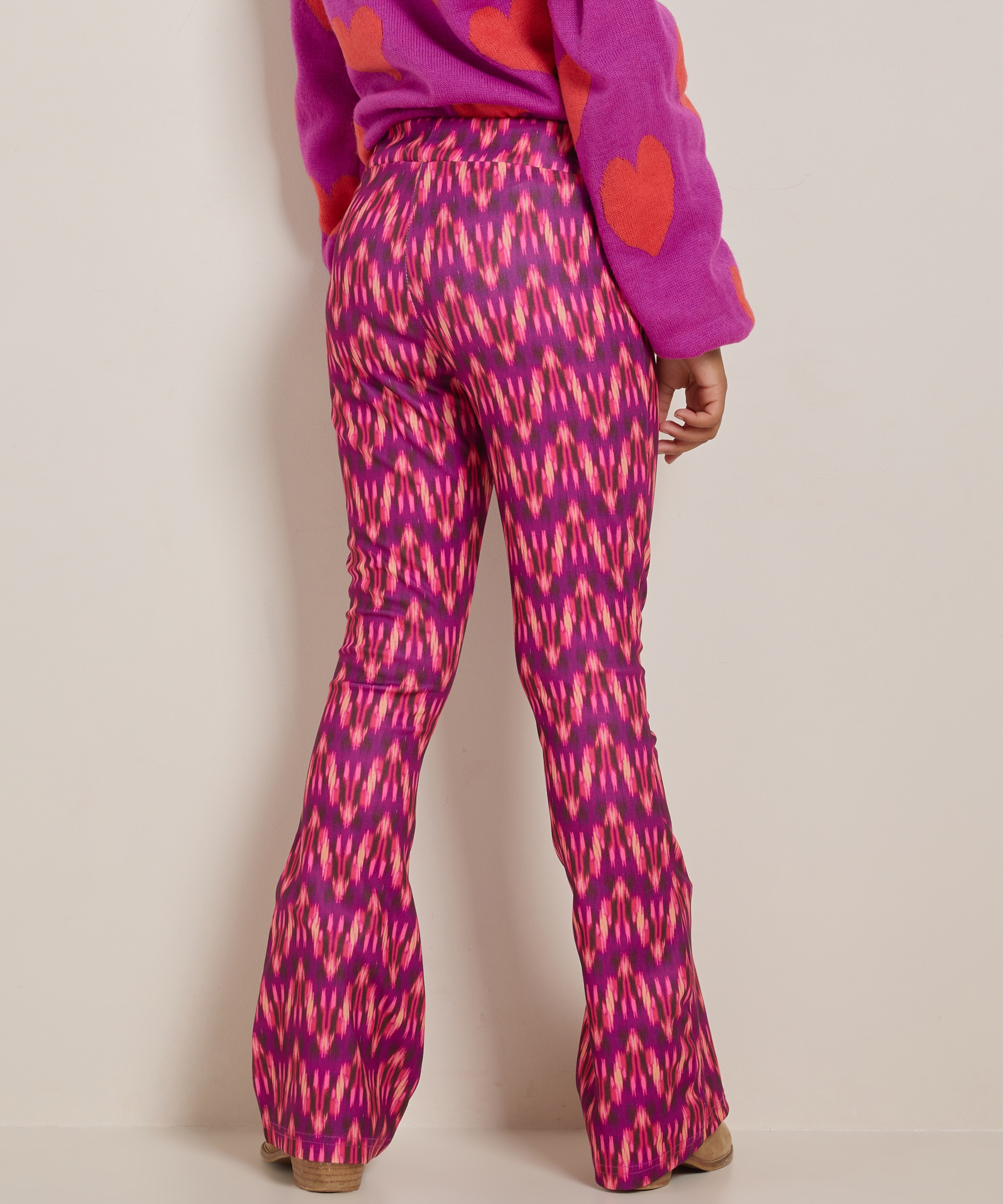 flared fit broek all-over print