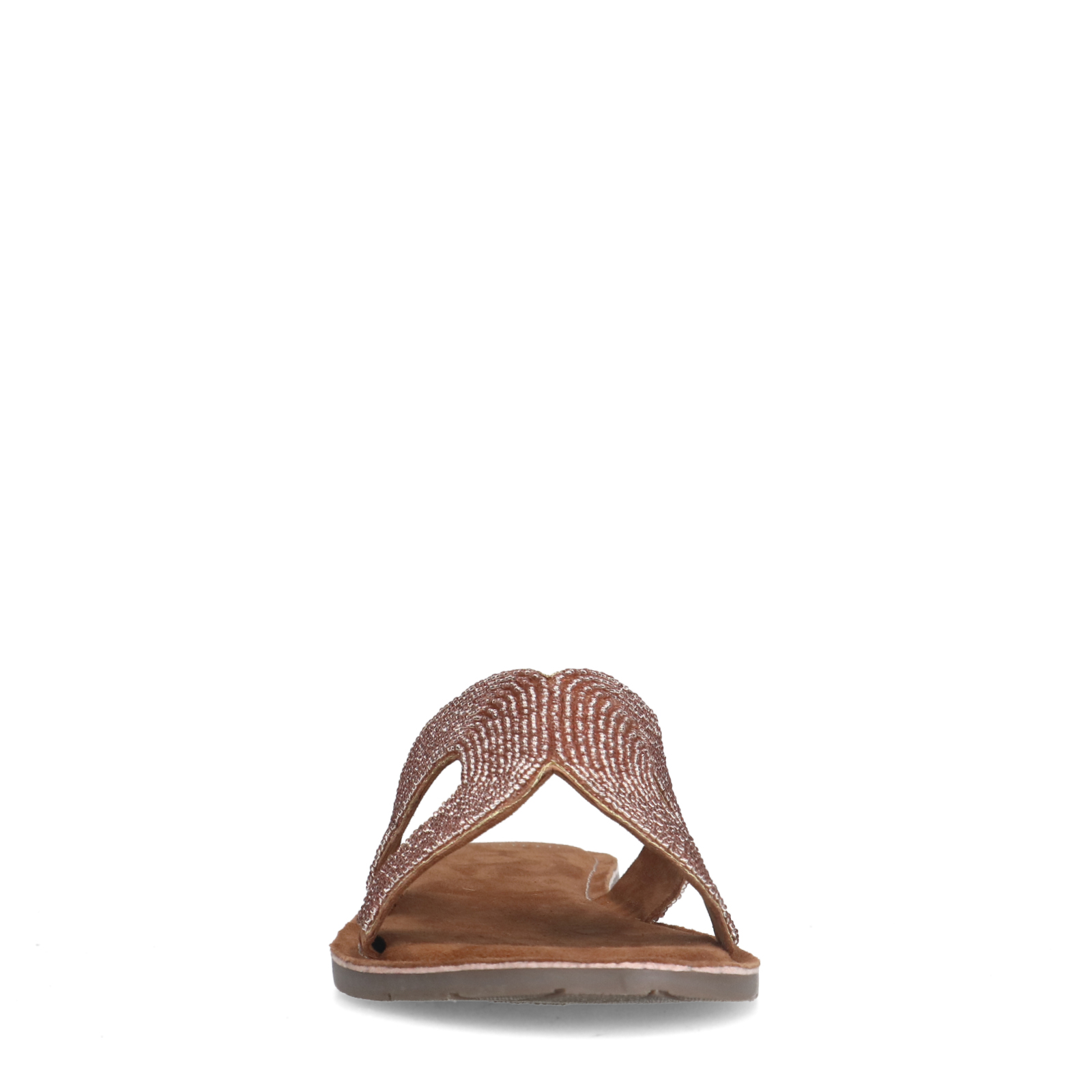 Roze kralen slippers