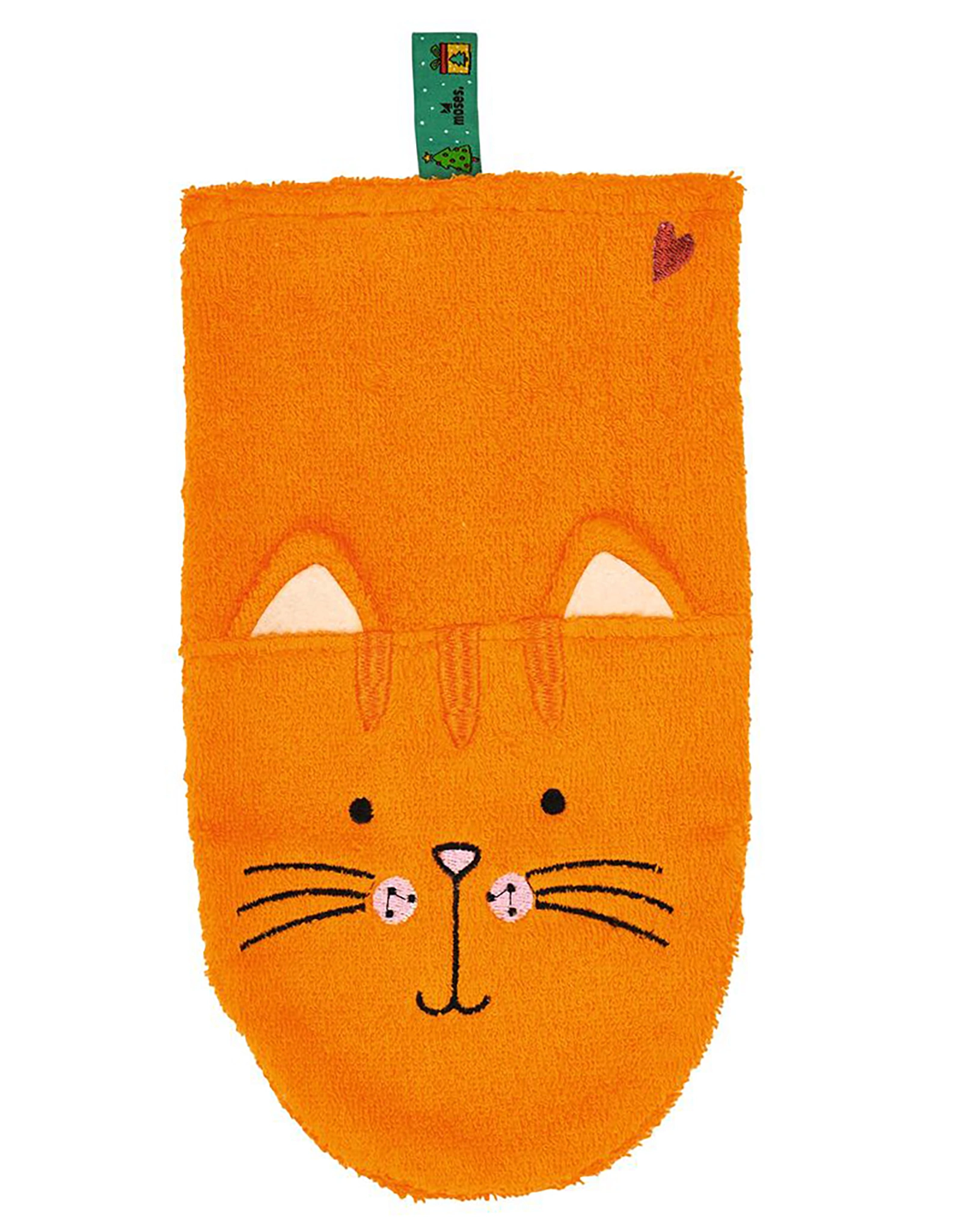 Waschhandschuh KATZE in orange
