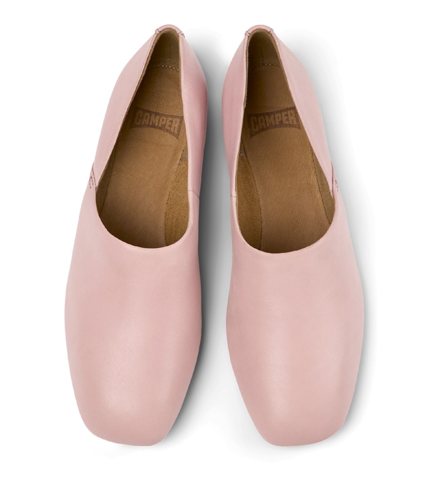 Sapatilhas de Ballet Camper Myra em Couro Rosa