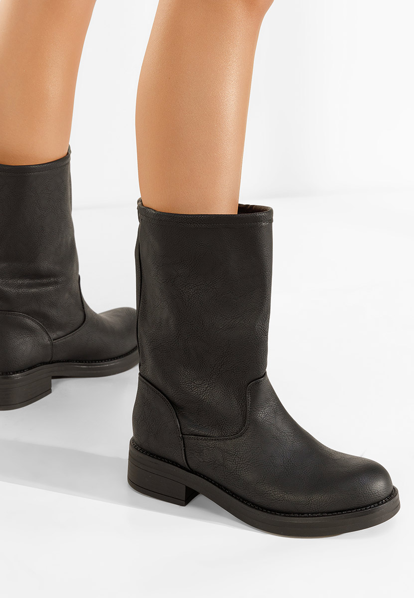 Bottes courtes femme noires Izanoa