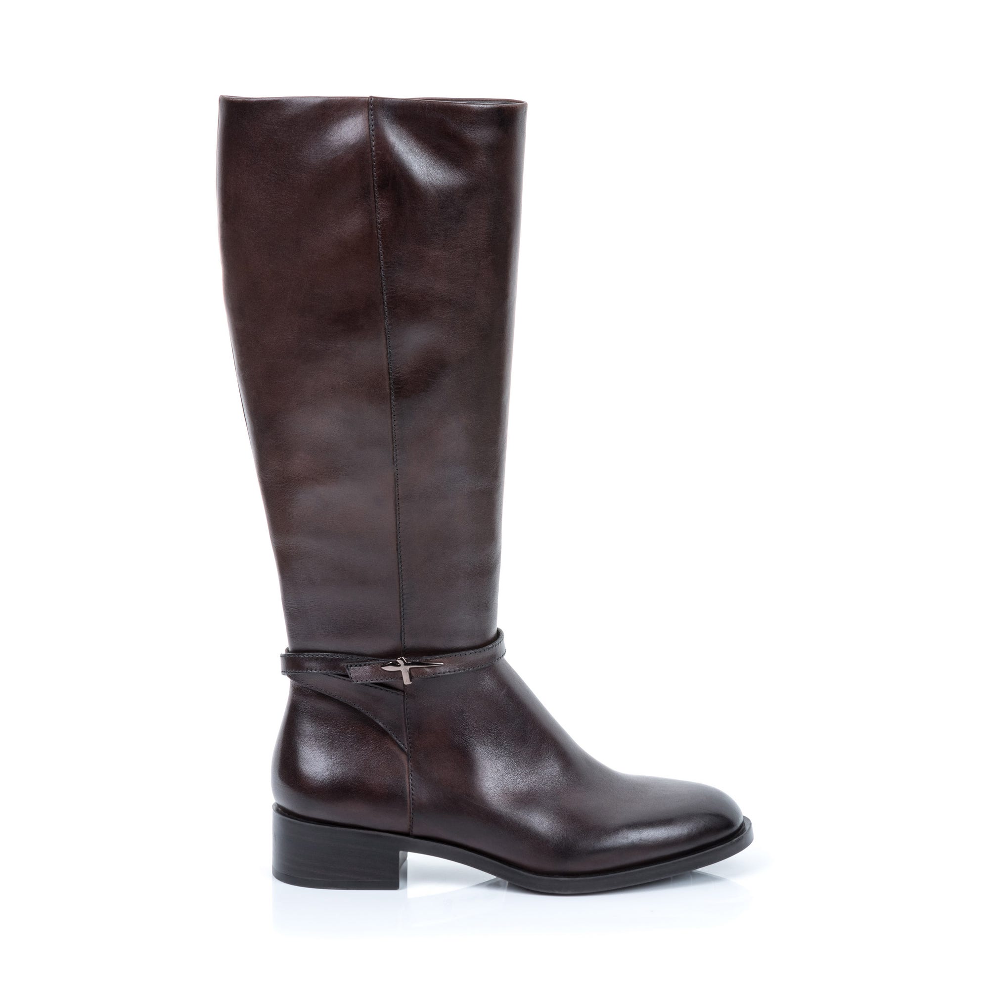 Bottes Femme en cuir marron