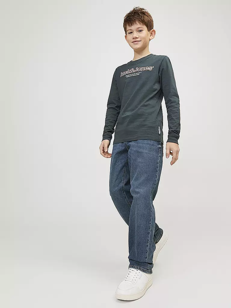 JACK & JONES Jungen Jeans Straight Fit JJICLARK JJORIGINAL blau