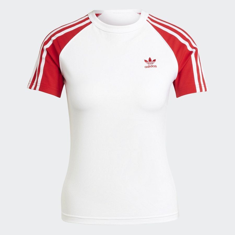 Adidas Original T-shirt slim manches raglan 3 bandes Adicolor