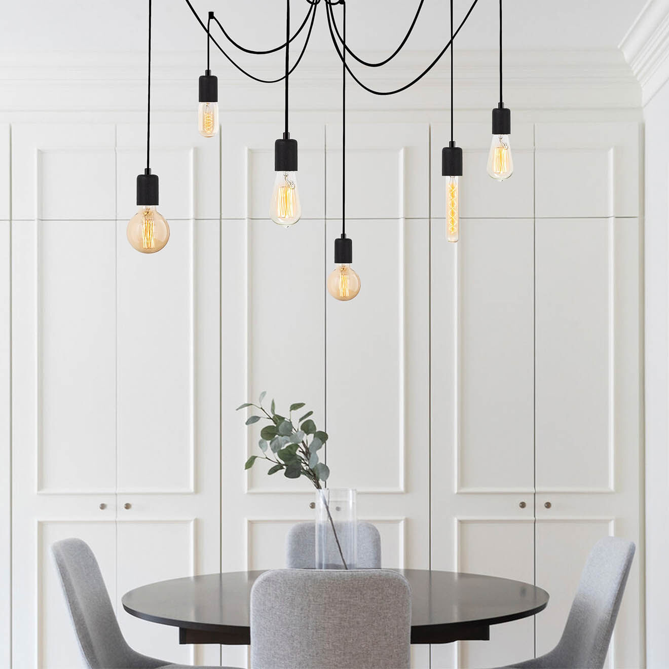 Sheen Suspension Kabluni noire - 126x126x102 cm