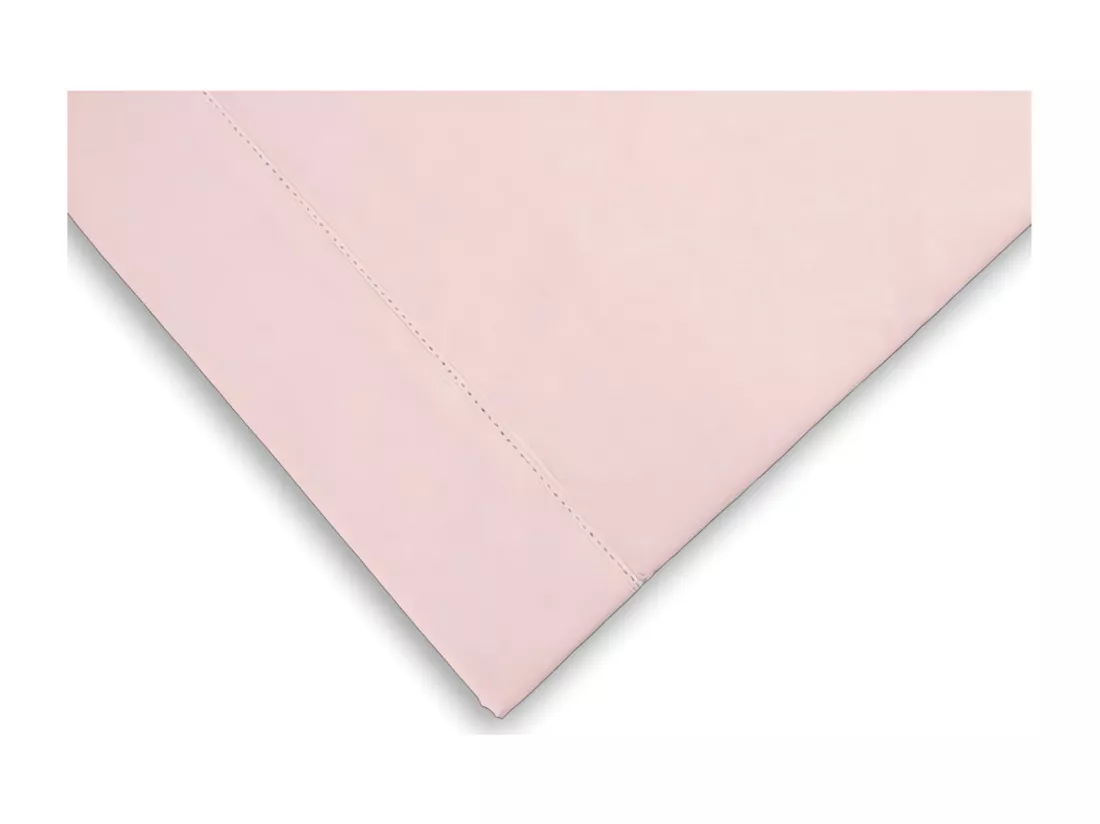 Drap plat en coton percale 240x300 cm CAMILLE rose, par songe de camille