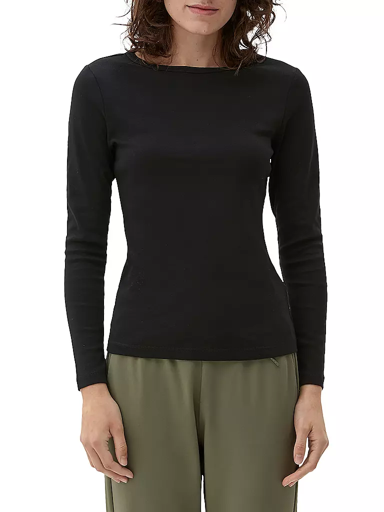 S.OLIVER Langarmshirt schwarz