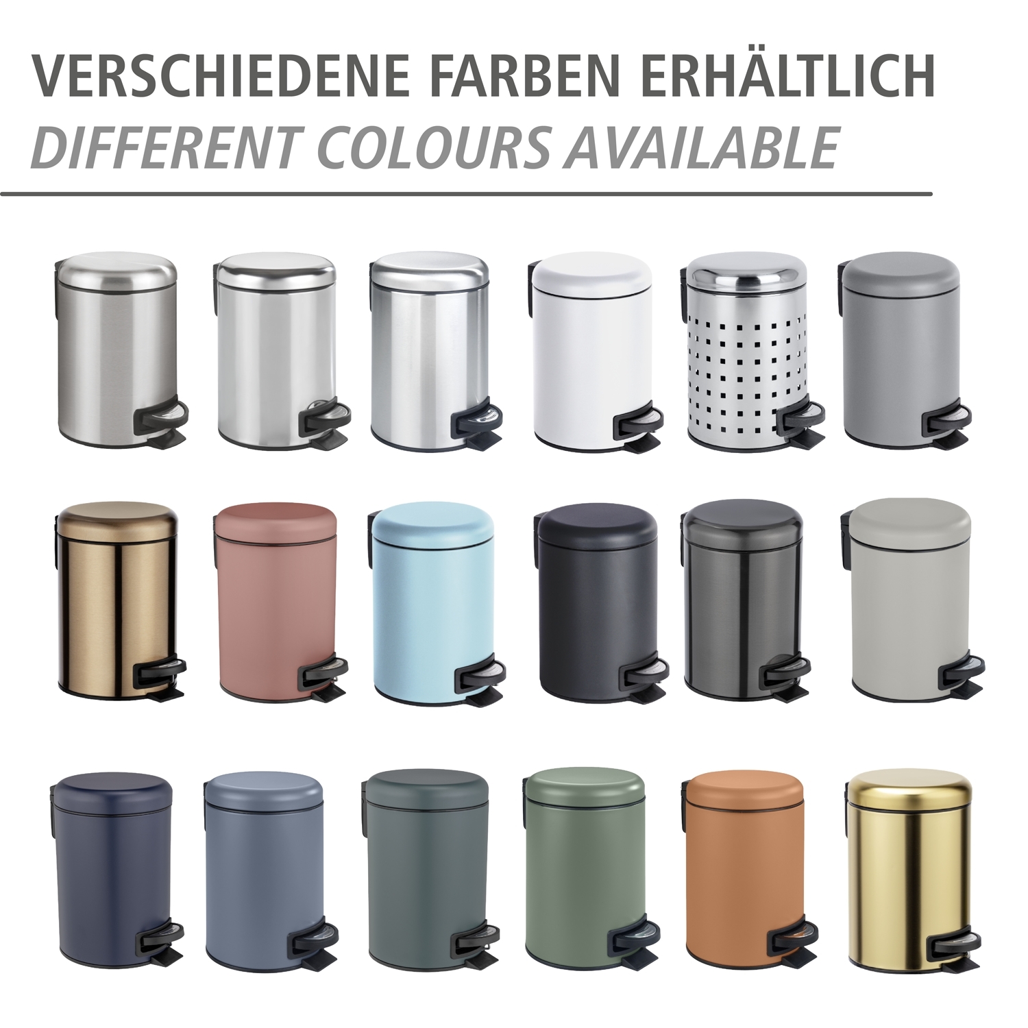 Wenko Leman afvalemmer 3 liter terracotta