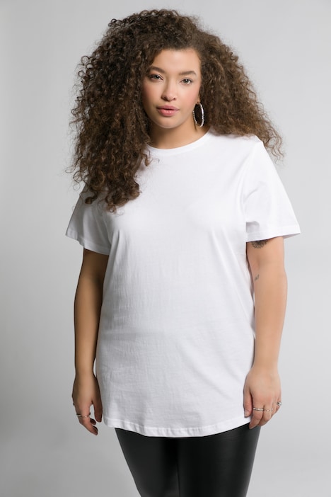 Longshirt, Rundhals, Oversized, Halbarm, Doppelpack