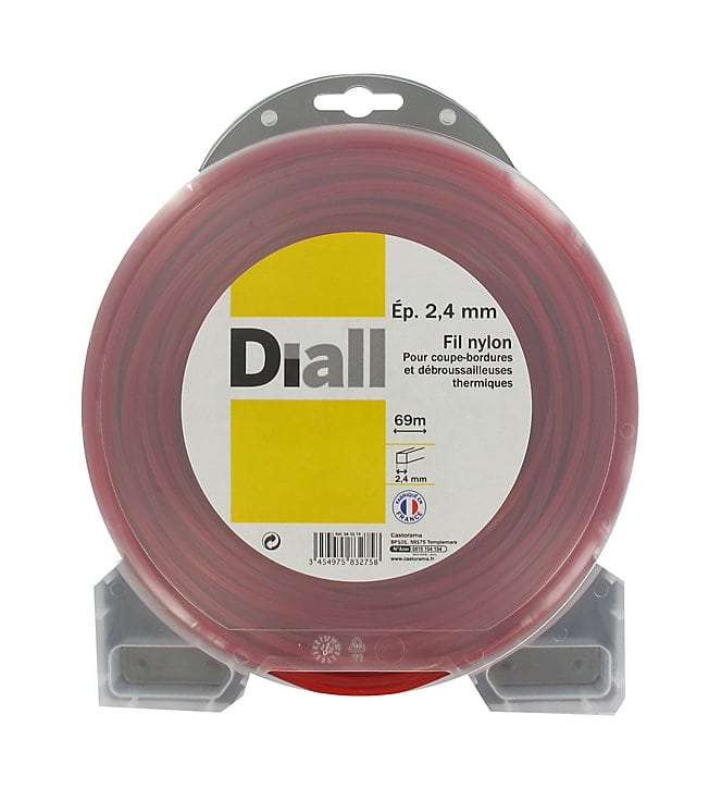 Fil de nylon carré Diall 2,4mm 69m