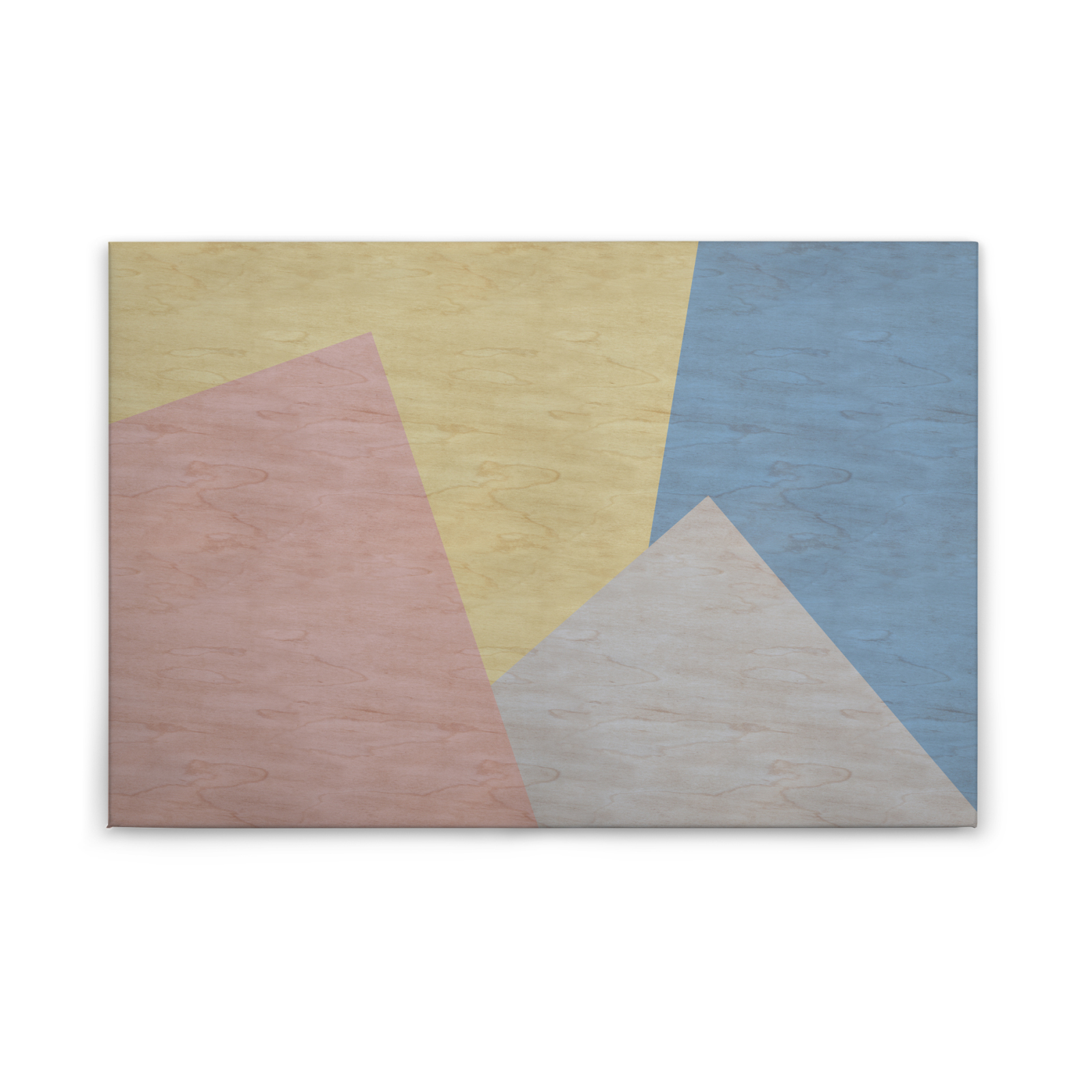 Leinwandbild GEOMETRISCHE MUSTER - bunt-blau - 90x60 cm
