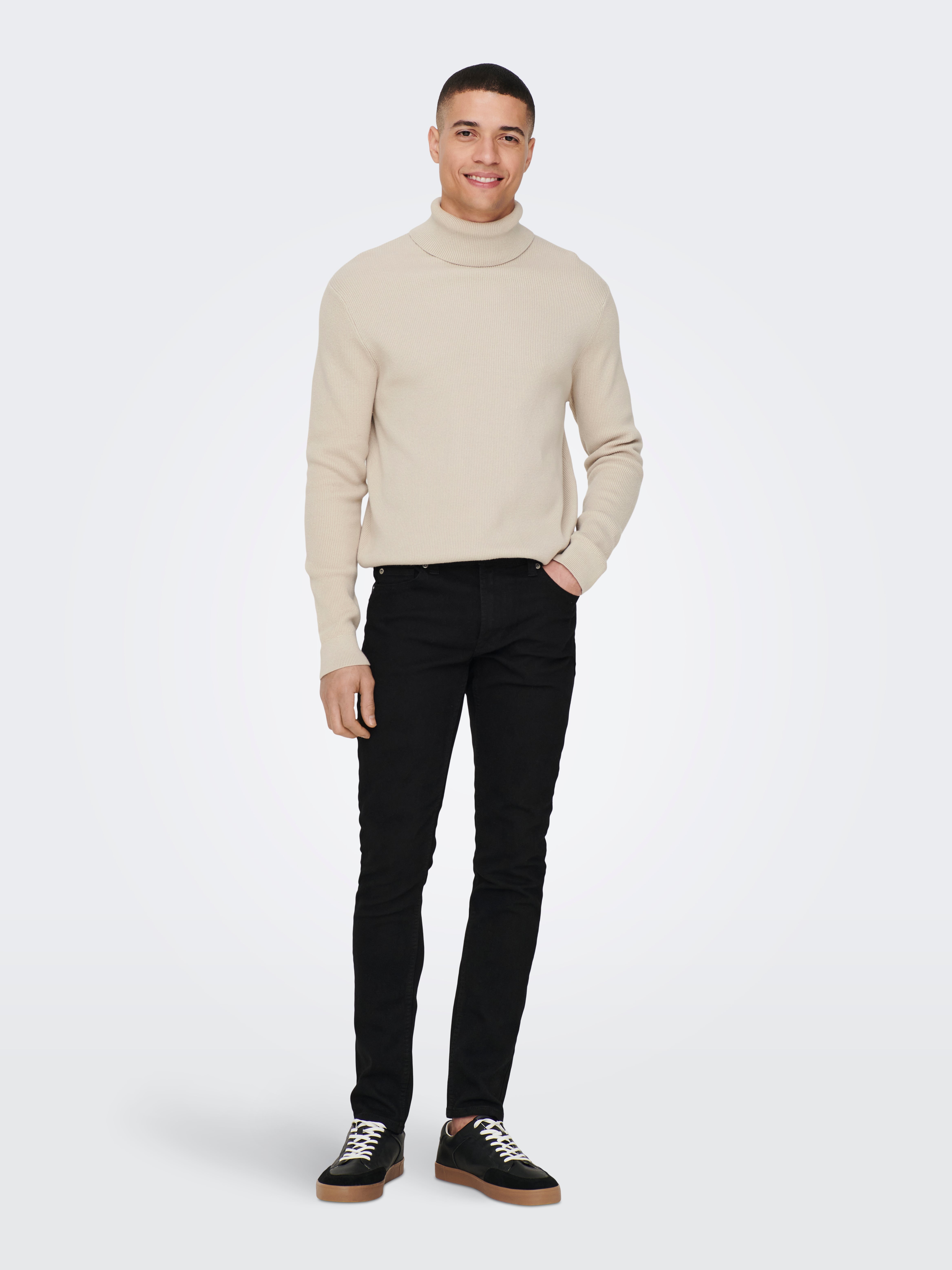 ONSLOOM Mittlere Taille Slim Fit Jeans Black Denim