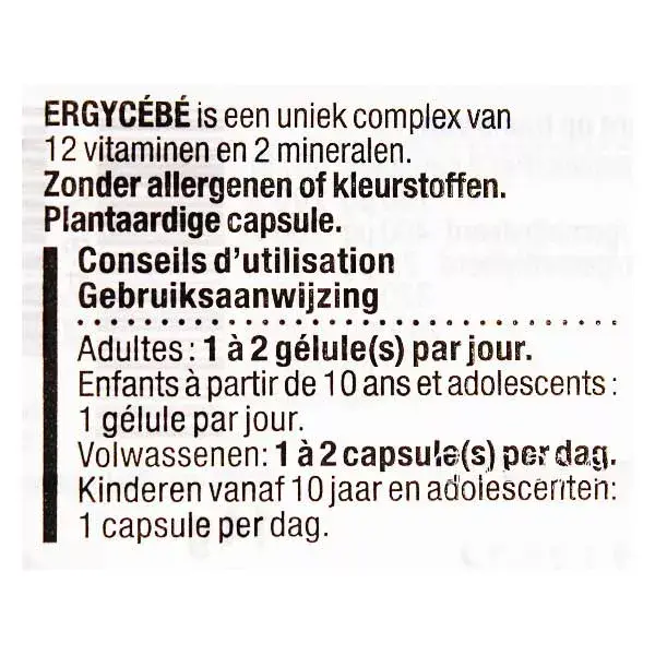 Nutergia Ergycébé 30 cápsulas