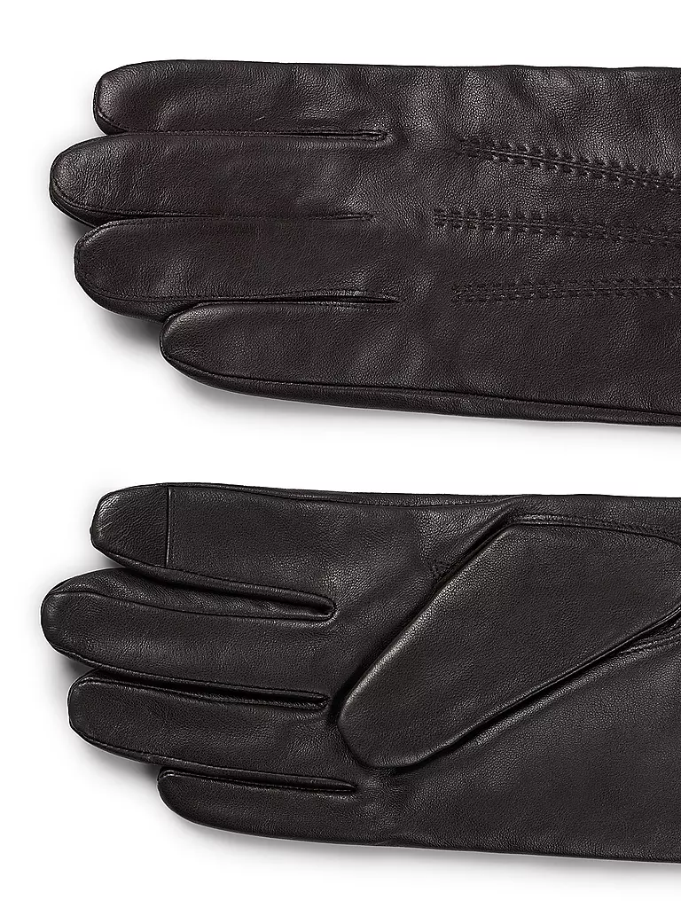 BOSS Lederhandschuhe braun