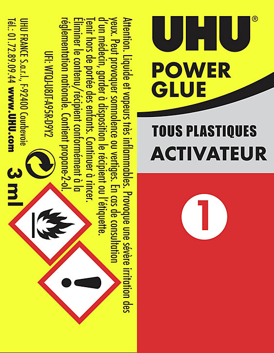 Colle UHU Power glue tous plastiques format gel