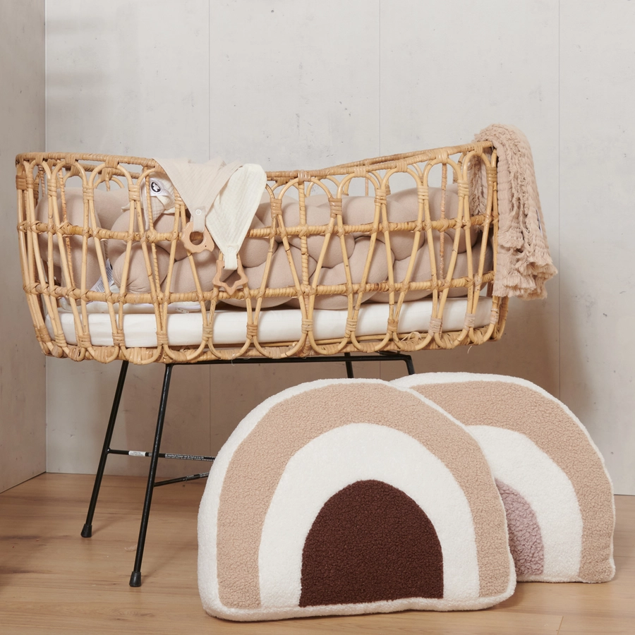 Nordic Coast Company Regenbogenkissen natur  camel  beige