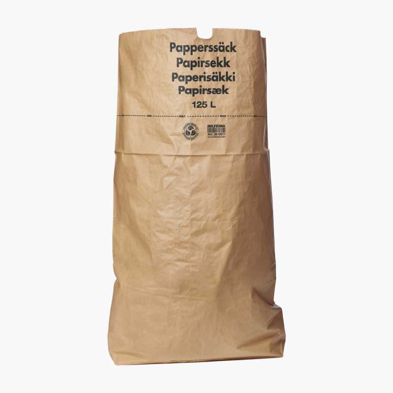 Papirsekk, 125 liter