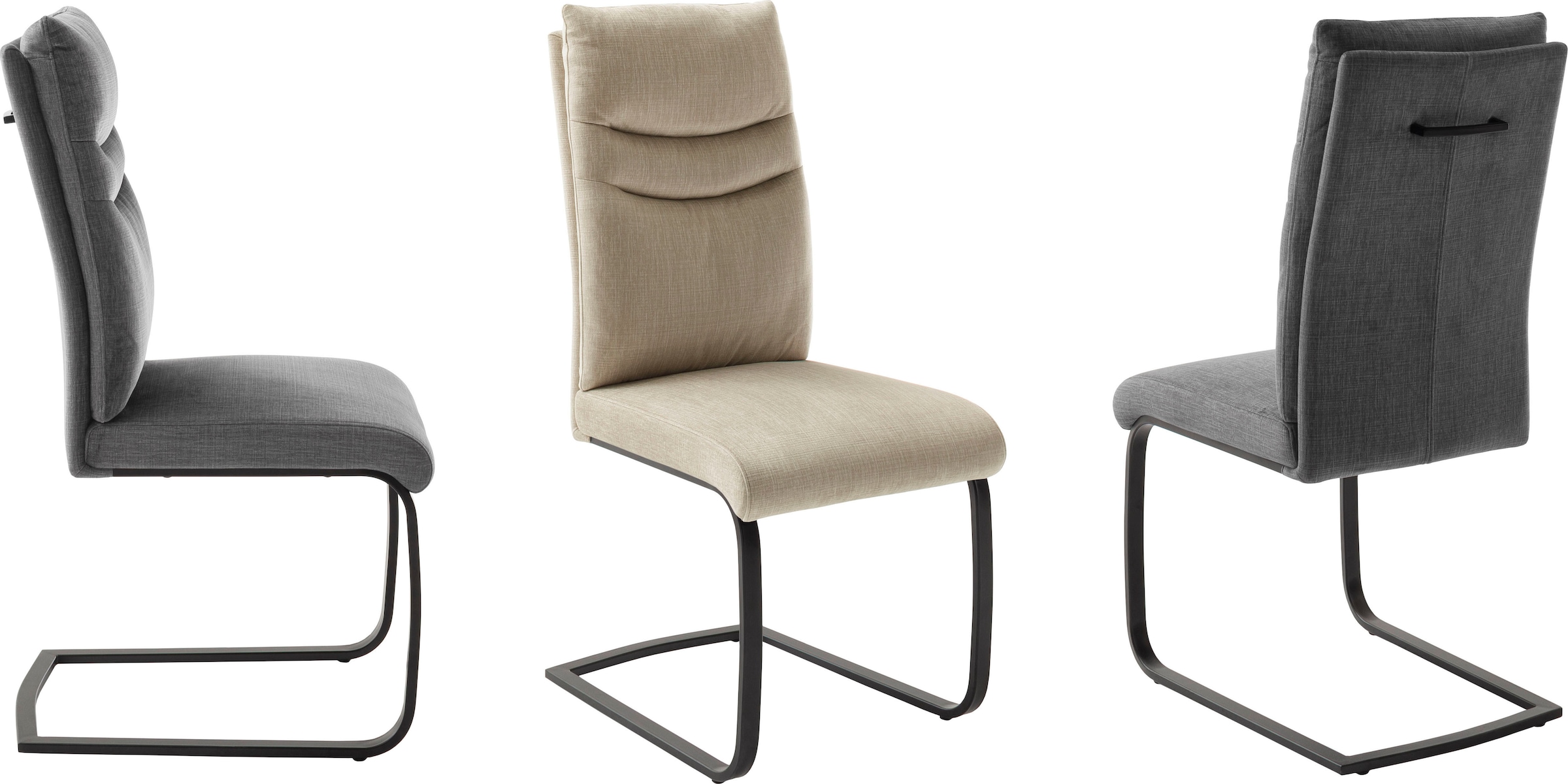 MCA furniture Freischwinger »Gibara Schwingstuhl 2er Set« (Set) 2 Stk.Esszimmerstuhl,Nosag Federung im Sitz,Flachrohr,Belastbarkeit 140 kg