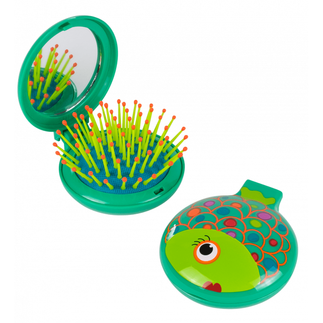 Brosse à cheveux avec miroir - Lady Retro