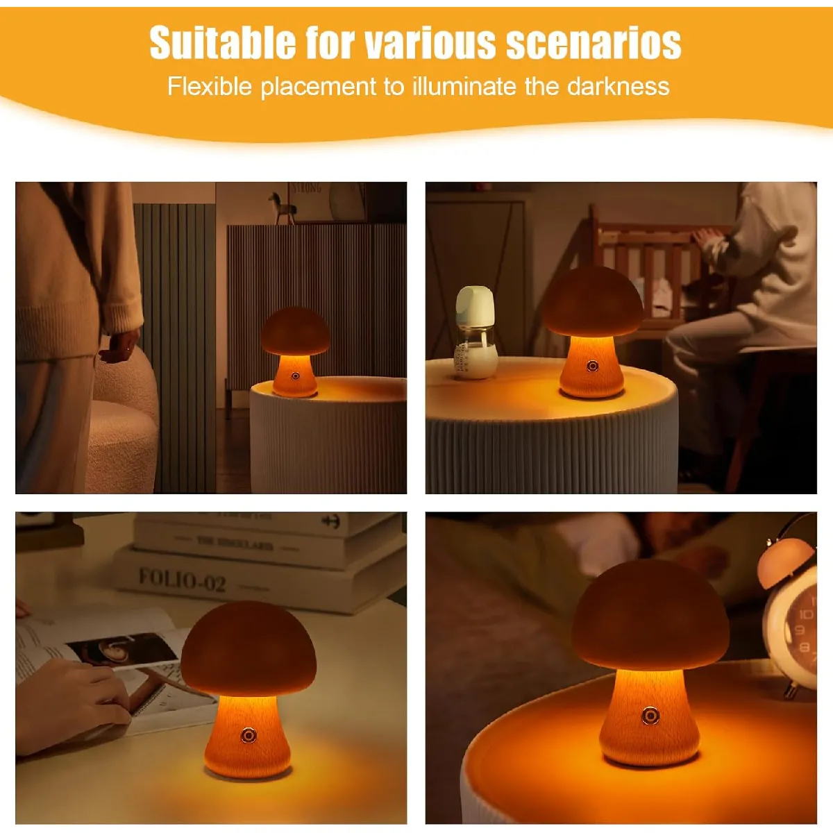 Lampe de Table Bois Rechargeable