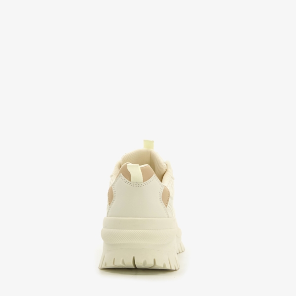 Blue Box dames dad sneakers wit beige