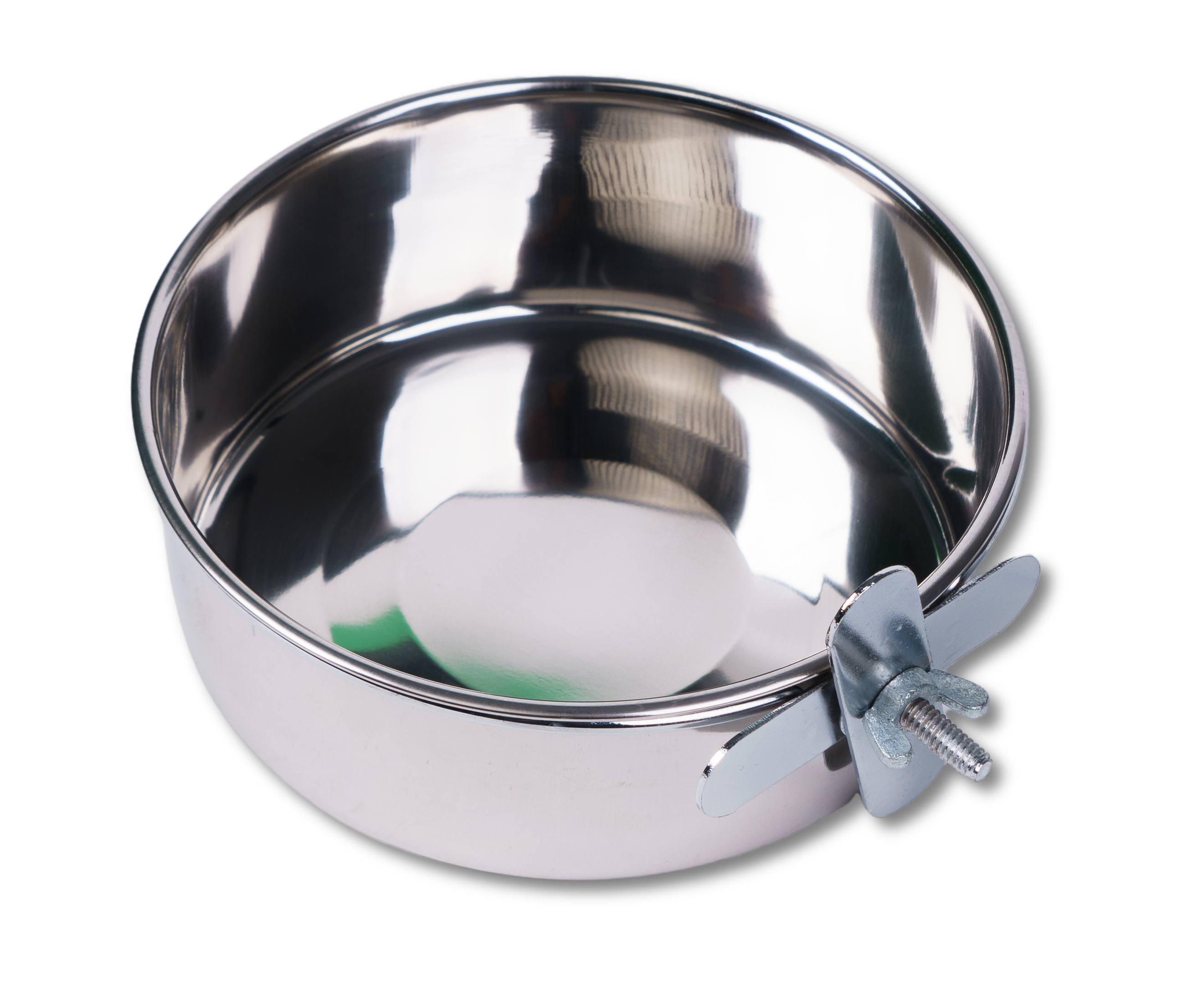 Alimentador para papagaios WUAPU em aço inoxidável, 0,28 L, 9 cm
