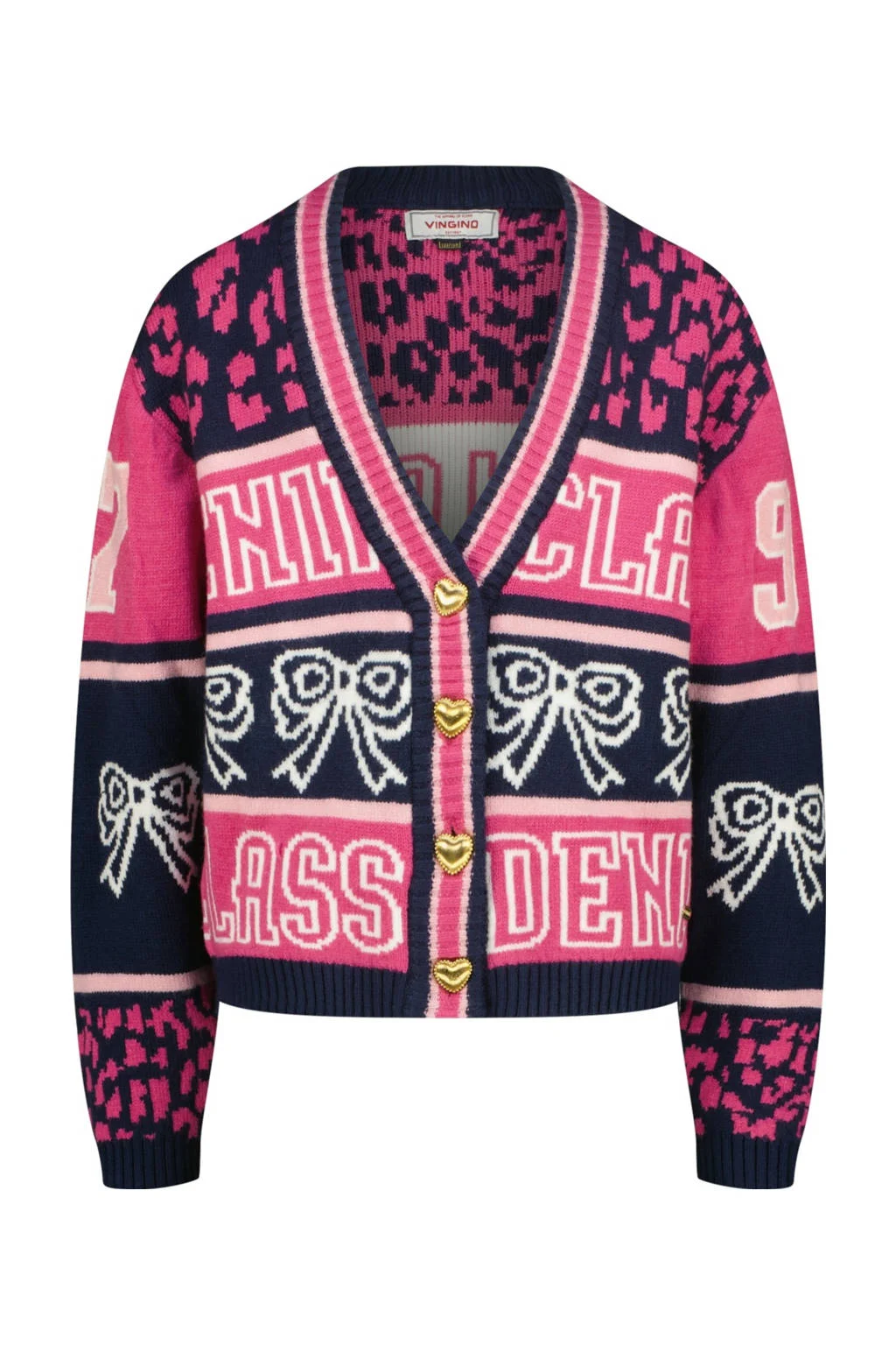 Vingino gebreid vest roze