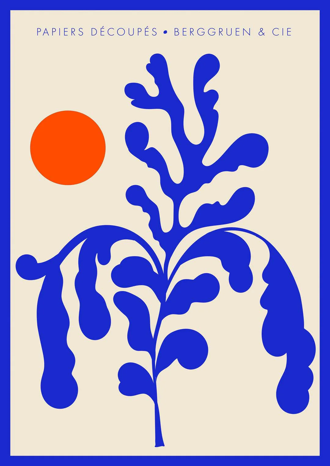 Sunshine Orange Blue Papiers Découpés Kunstausstellung