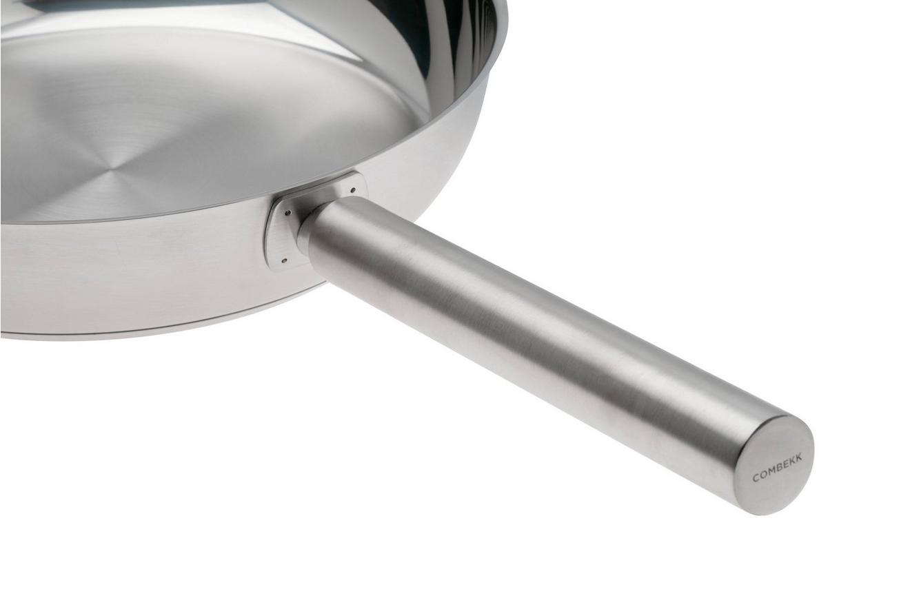 Combekk SUS-Y Pro 151128 Uncoated Recycled Stainless Steel, koekenpan, 28 cm