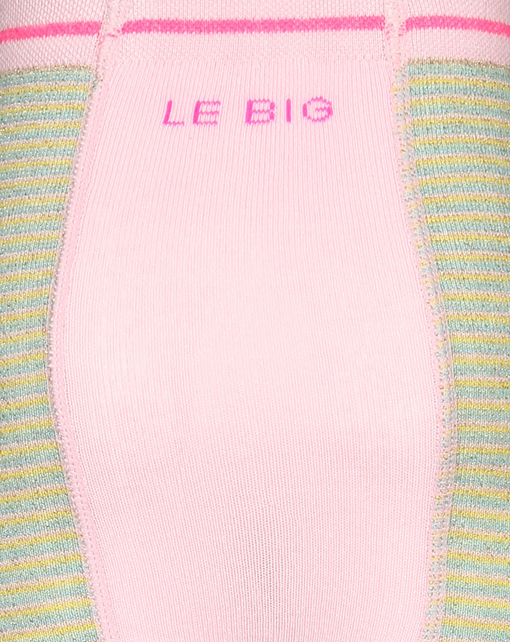 Leggings SAFINA mit Glitzer gestreift in gelb/mint