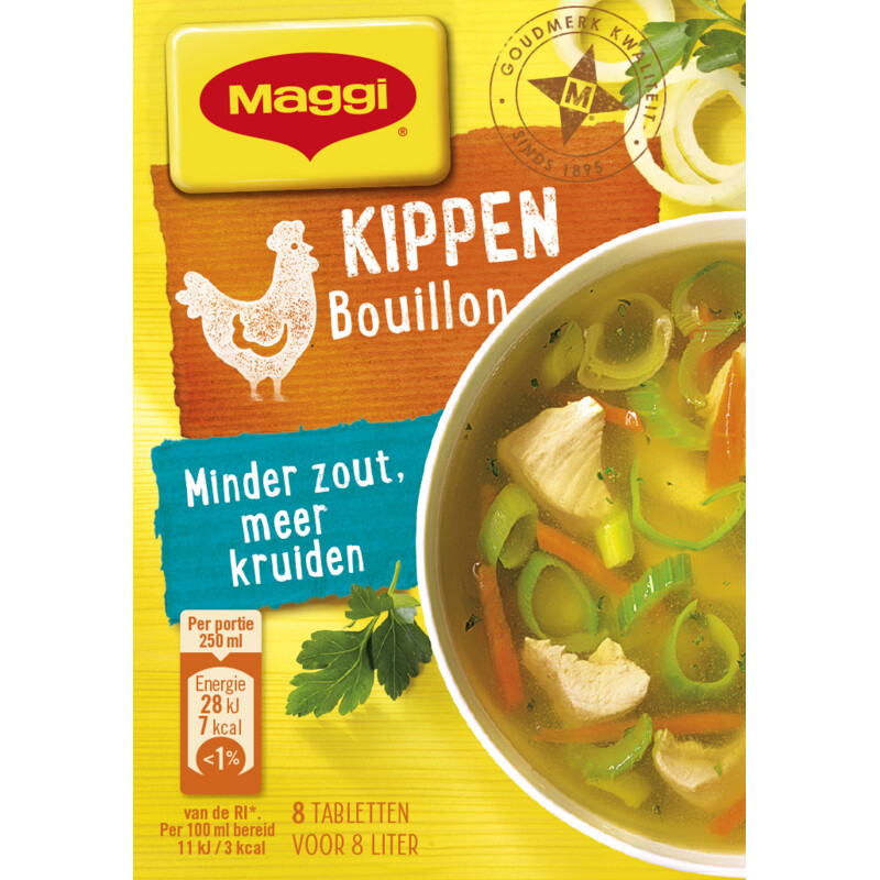 Maggi Kippen bouillon minder zout