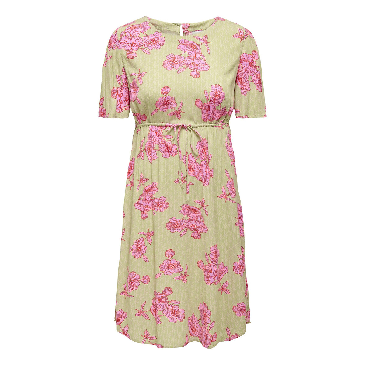 SOMENTE CARMAKOMA<br>Vestido estampado, amarração