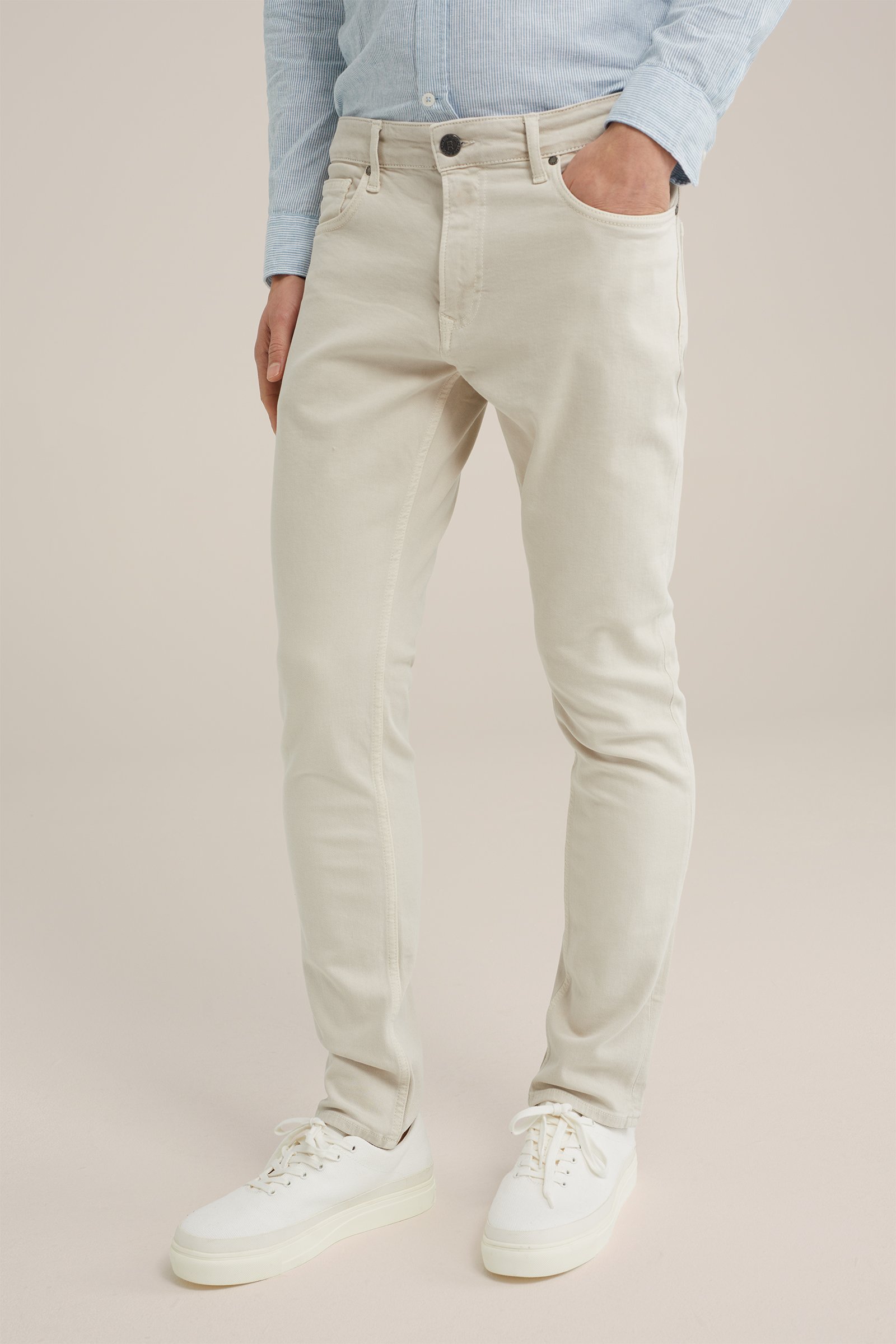 slim fit jeans met medium stretch Blue Ridge Beige