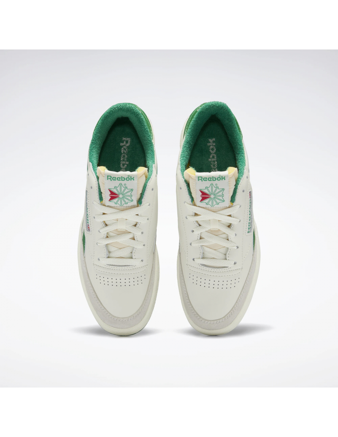 reebok sneakers homme club c revenge vintage cuir blanc/vert
