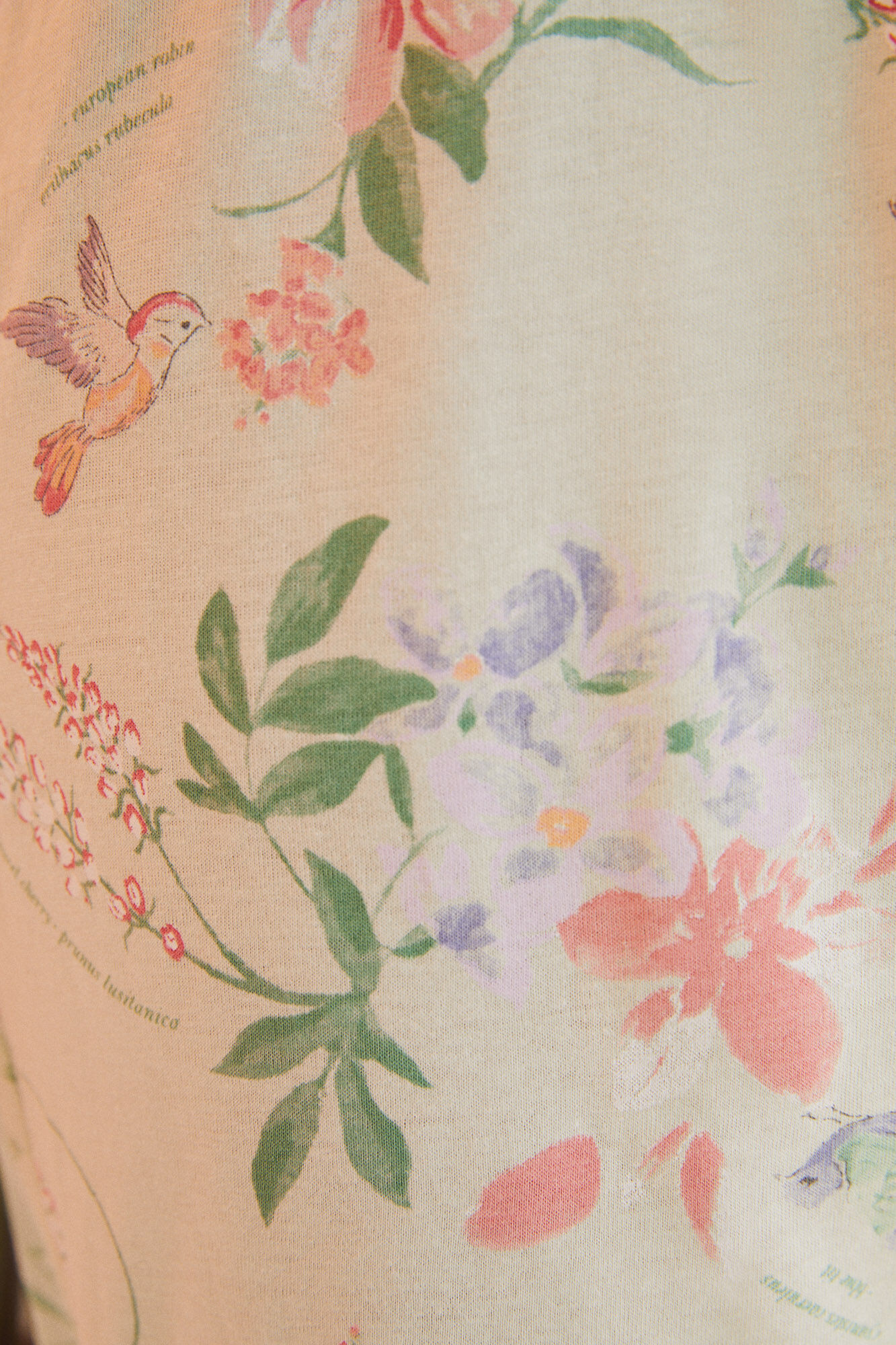 Pijama floral verde 100% algodão - verde